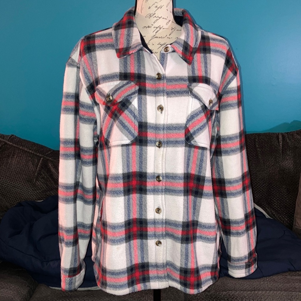 Sage Collective Super Plush Sherpa Lined Fleece Shirt Jacket with Pockets, XXL
